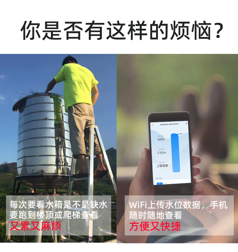 儲水池水量監(jiān)測實時查看超聲波液位監(jiān)測器TLC2326LS-WL